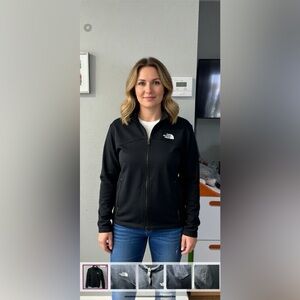 The North Face Black Performance Jacket with Quarter-Zip Fleece